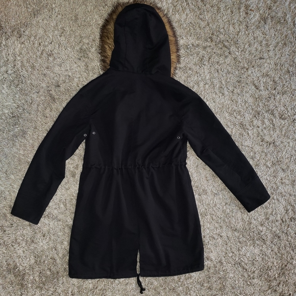 Liz Claiborne Woman's Parka Jacket with Faux Fur Hood - Picture 7 of 10